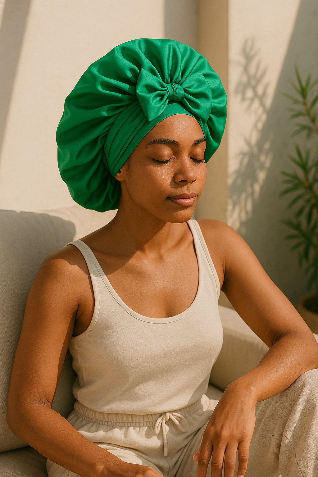 NoSlip Silk Sleep Bonnet