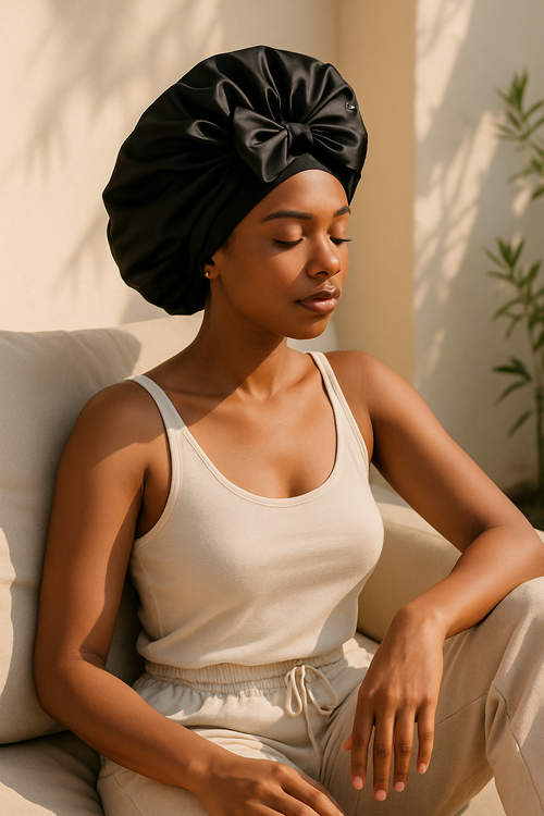 NoSlip Silk Sleep Bonnet